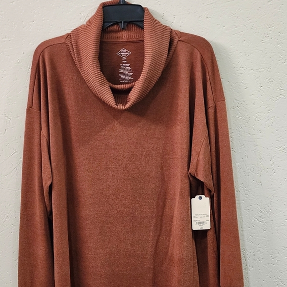 St. Johns Bay Turtleneck sweater lightweight Copper size xxl petite New - Picture 1 of 4
